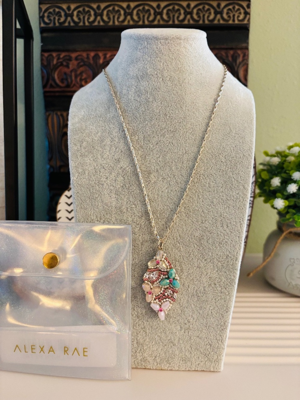 Bar by Alexa Rae Blooming Necklace- Linen Petal